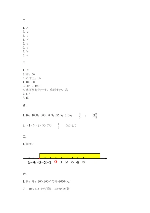 六年级毕业班数学期末考试试卷附参考答案（培优a卷）.docx