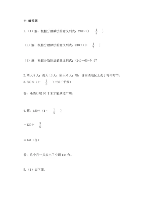 人教版六年级上册数学期中测试卷及参考答案【预热题】.docx