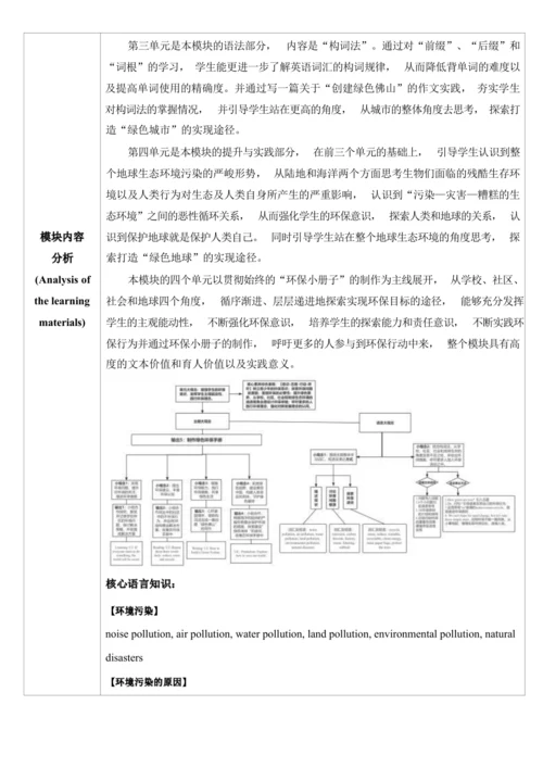 Module 12 Save Our World 单元整体教学设计（外研版九年级上册）