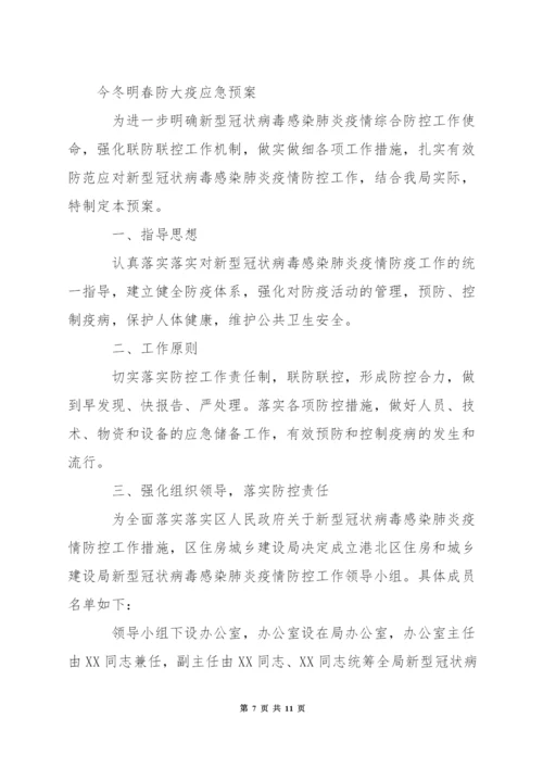 今冬明春防大疫应急预案.docx