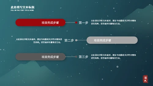 墨绿色典雅国风工作总结汇报通用PPT模板