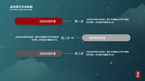 墨绿色典雅国风工作总结汇报通用PPT模板