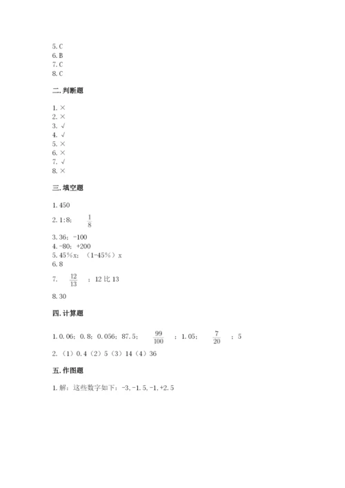 小学六年级下册数学期末卷及参考答案【轻巧夺冠】.docx