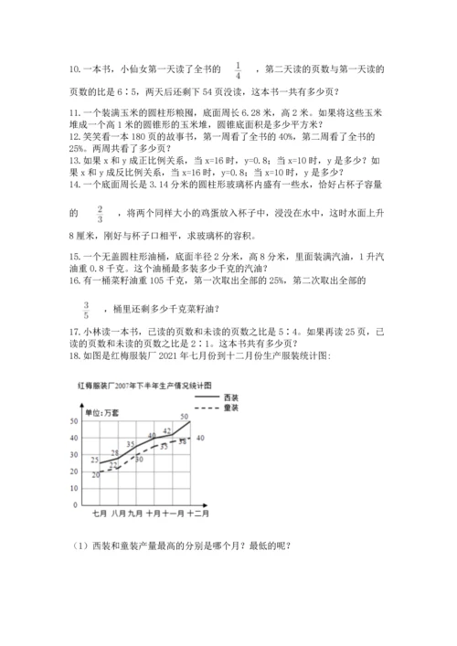六年级小升初数学应用题50道附答案（培优）.docx