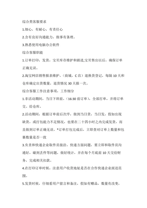 淘宝客服标准规章核心制度综合流程.docx