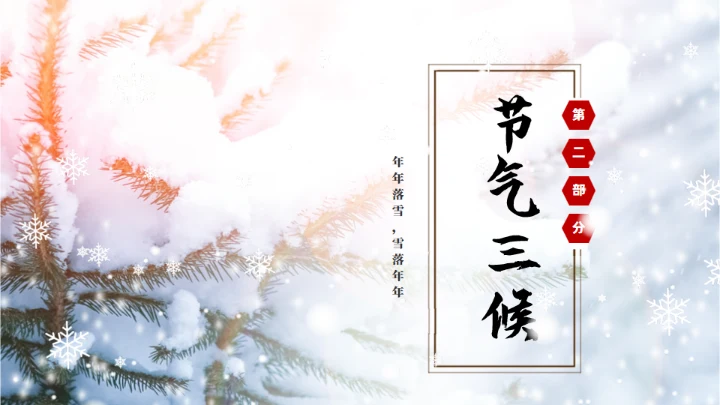 冬季雪景大雪节气通用PPT模板