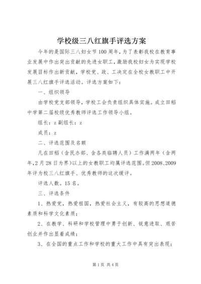 学校级三八红旗手评选方案.docx