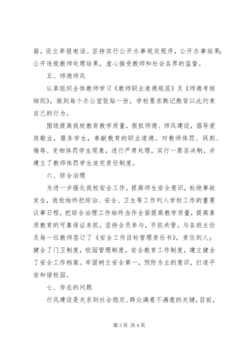 学校行风建设自查报告.docx