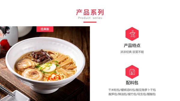 白色简约风餐饮螺蛳粉宣传产品介绍