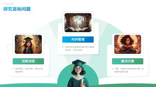 绿色卡通风通用毕业论文答辩PPT模板