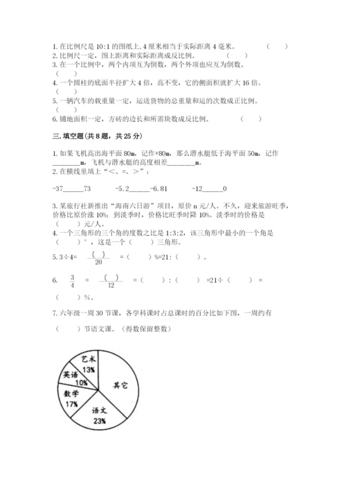 灌云县六年级下册数学期末测试卷（基础题）.docx