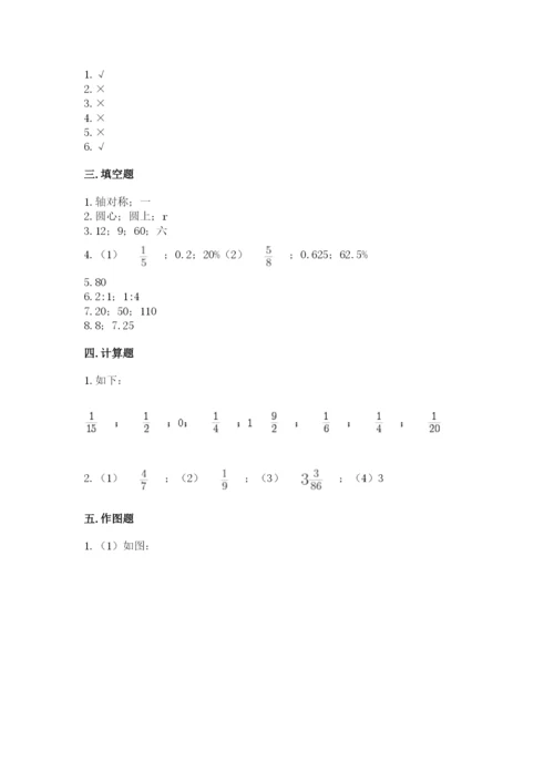 六年级上册数学期末测试卷含答案【培优a卷】.docx