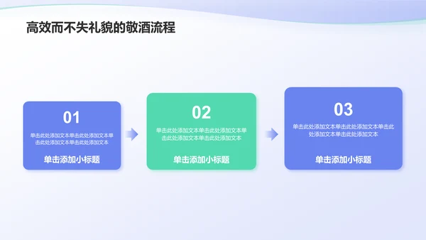 蓝色插画风婚礼仪式流程PPT模板