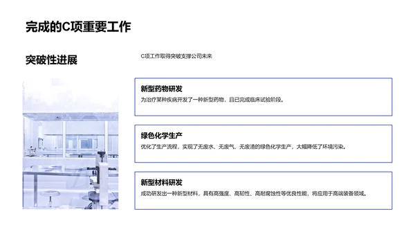 化学部季度报告PPT模板