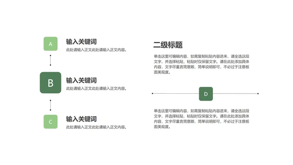 小清新绿色你好春天主题汇报班级演讲PPT模板