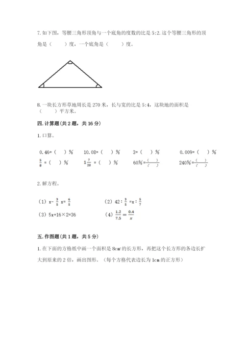 人教版六年级下册数学期末测试卷（网校专用）word版.docx