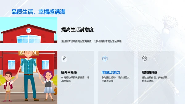 体育运动提升生活质量PPT模板