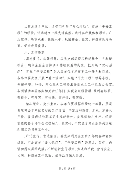 供电局关于开展爱心活动实施平安工程的意见.docx