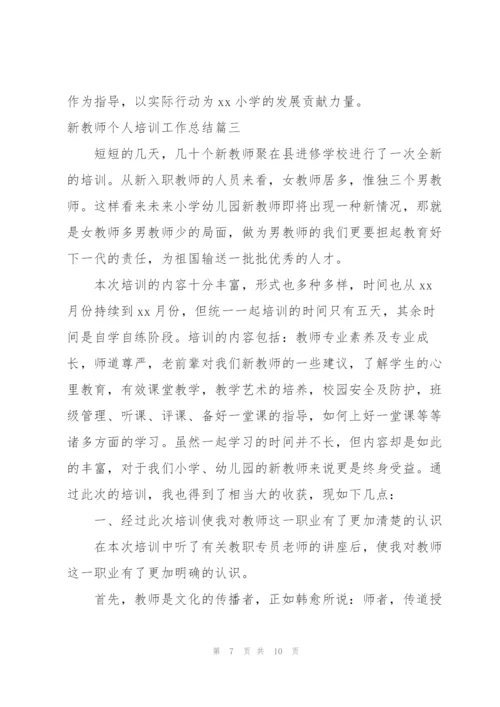 新教师个人培训工作总结.docx