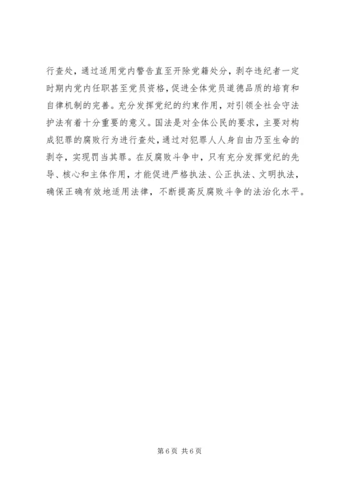 学习党纪国法强化规矩意识心得体会 (5).docx