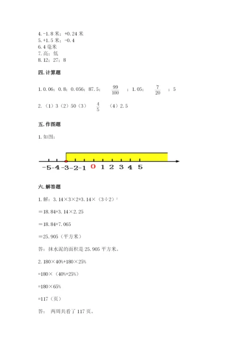 北师大版小学数学六年级下册期末检测试题精品【名师推荐】.docx