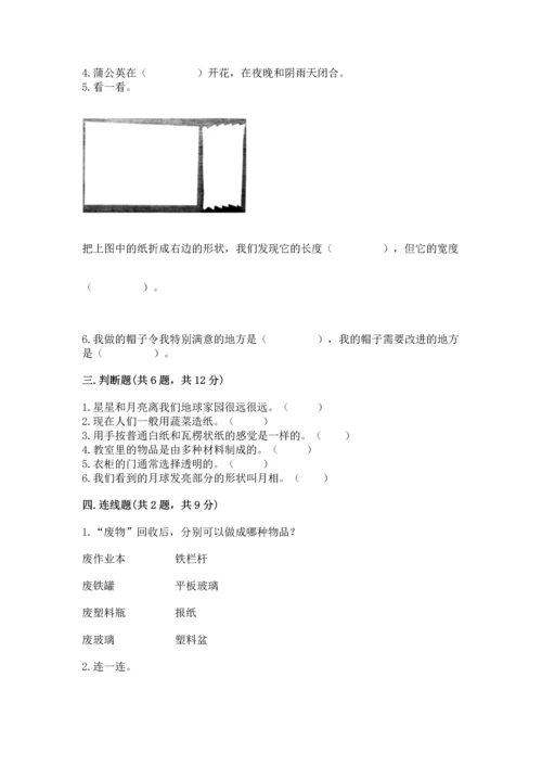 教科版科学二年级上册《期末测试卷》含答案解析.docx