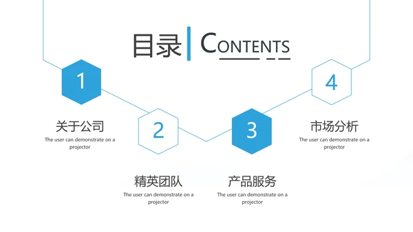 蓝色现代风企业宣传工作汇报通用PPT模板
