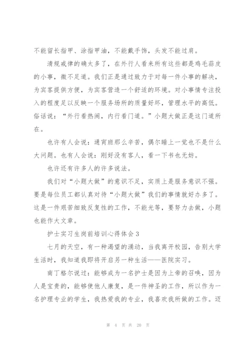 护士实习生岗前培训心得体会范本十篇.docx