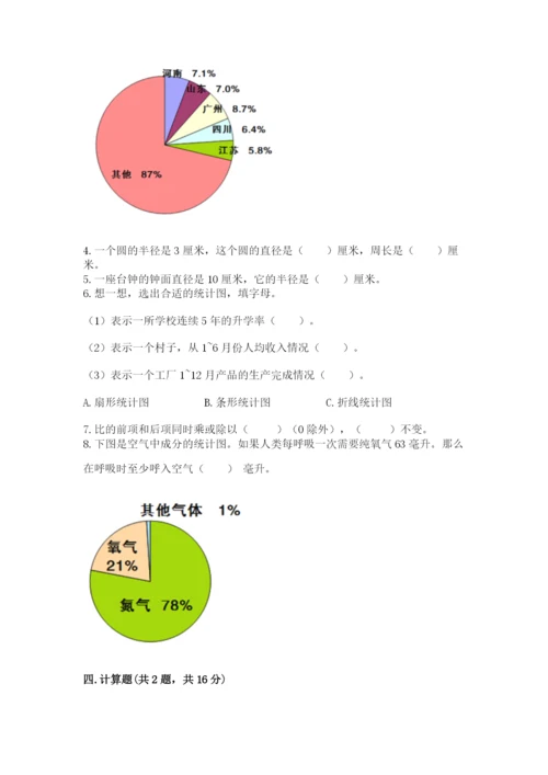 人教版六年级上册数学期末考试卷带答案（预热题）.docx