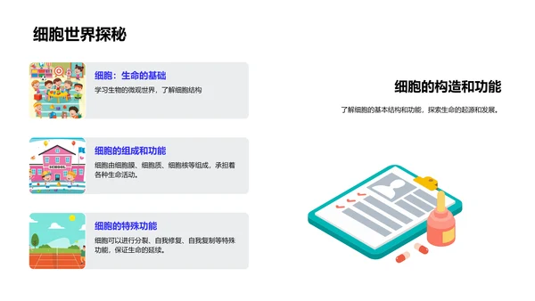 初探生物科学PPT模板