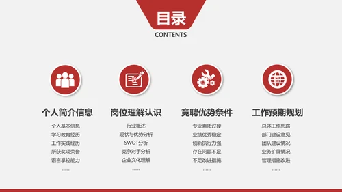 简约大气竞聘简历ppt模板范文