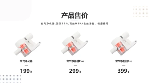 简约风白色电器产品介绍PPT