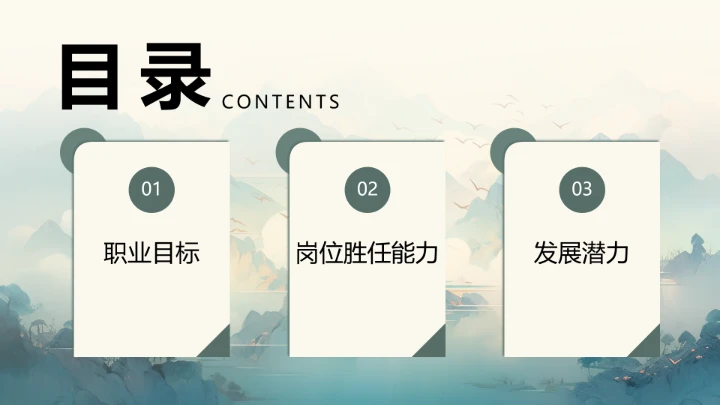 绿色中国风汉语言文学专业大学生职业生涯规划发展展示PPT