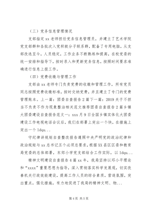 学院党支部党建工作自查报告 (2).docx