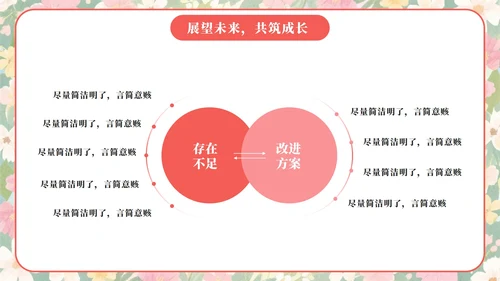 粉色小清新花团锦簇小学家长会PPT模板