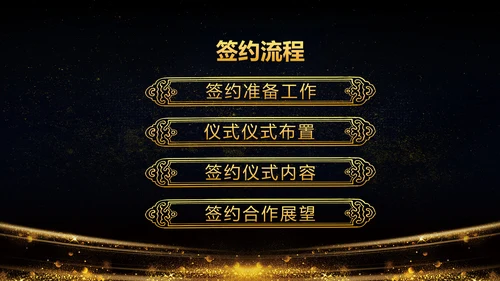 金色大气商务企业公司战略合作签约仪式PPT