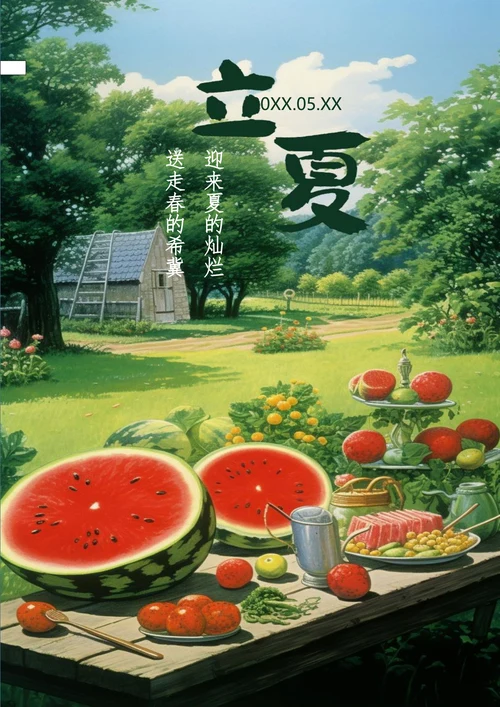 清爽一夏立夏节气海报