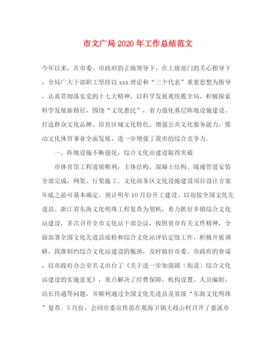 精编之市文广局年工作总结范文.docx