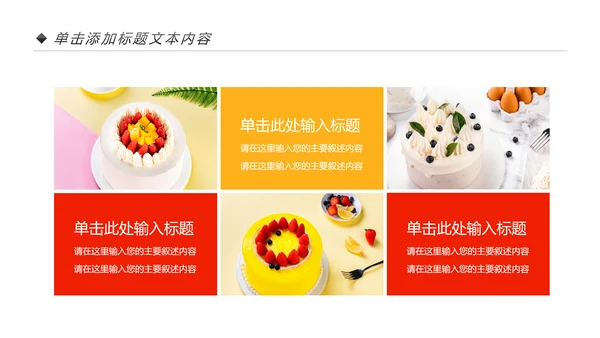 美食蛋糕甜点下午茶点心糕点早餐PPT模板