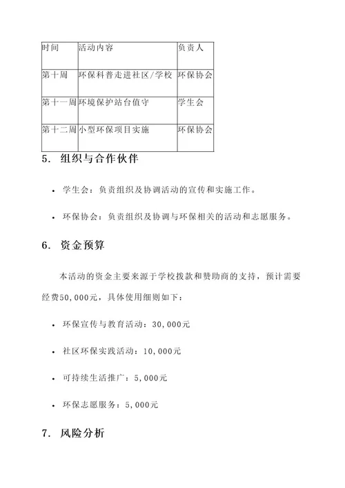 大学生环保策划书