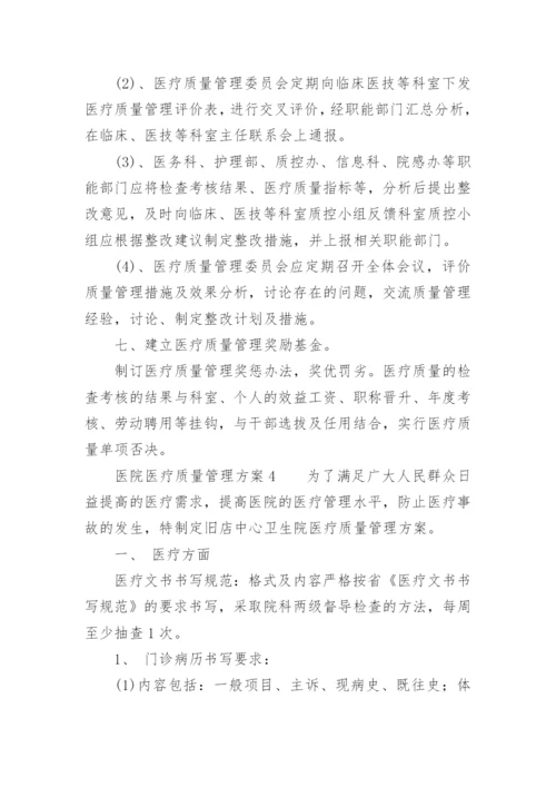 医院医疗质量管理方案.docx