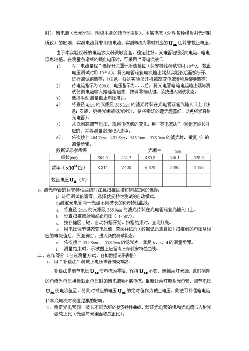 光电效应实验