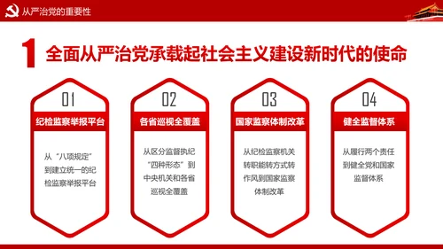 加强党风廉政建设推进全面从严治党PPT模板