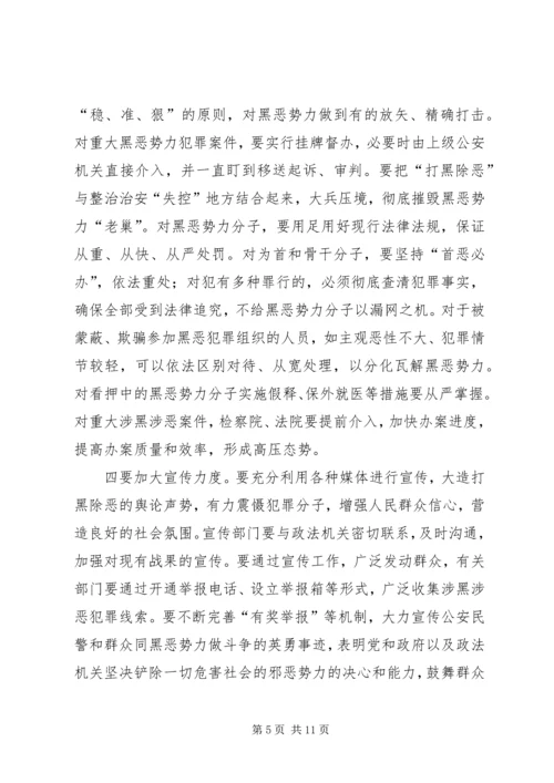 县领导在打黑除恶整治会议发言.docx