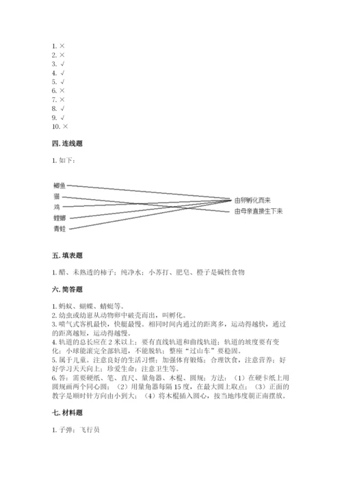 教科版科学三年级下册期末测试卷精品【预热题】.docx