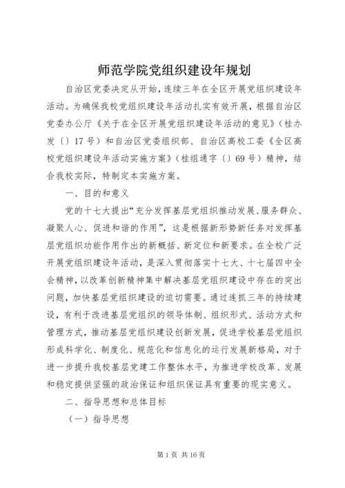 师范学院党组织建设年规划.docx