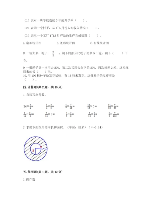 2022六年级上册数学期末测试卷及参考答案（轻巧夺冠）.docx