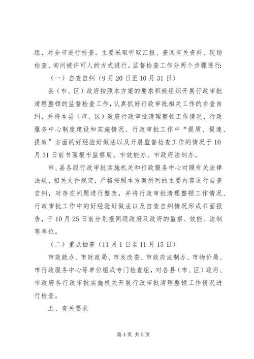 行政审批清理整顿实施方案.docx