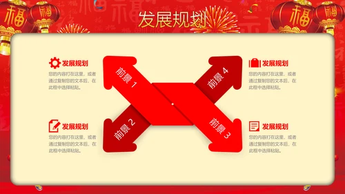 喜庆春节开门红年会盛宴通用PPT模板
