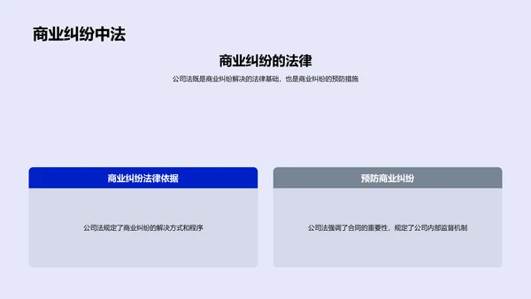 公司法运用及影响PPT模板
